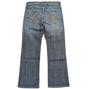 KUT From The Kloth Jeans Womens 4 Bootcut Boot Leg Stretch Dark Faded Denim Wash